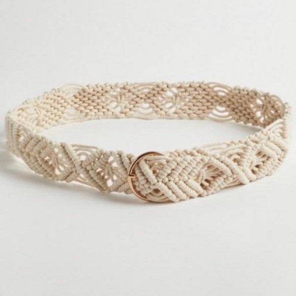 🆕 Crochet Denim Belt 4 4X 26 M L 10 12 0 00 NWT Torrid New! Ivory - Picture 3 of 6